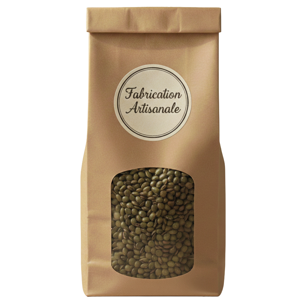 Lentilles vertes en sachet de 1kg